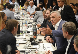 Buenos Aires, Argentina.- In the photos taken on January 23, 2024, Deputy Fernando Carabajal. The debate began in the plenary session of the Deputies' commissions for the draft Base Law, which proposes significant changes in economic regulation and the powers of the Government.