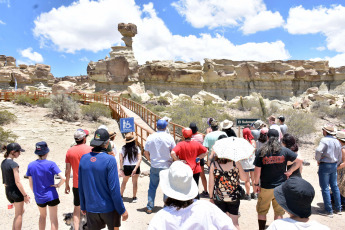 San Juan, Argentina.- In the photos taken on January 18, 2024, it shows the Ischigualasto Provincial Park, in the province of San Juan, called by the Diaguitas who passed through the place "Land where there is no life", which together forms to Talampaya National Park (La Rioja), the largest continental collection of fossils in the world, and a paradise for dinosaur enthusiasts.