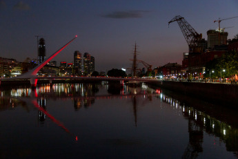 Buenos Aires, Argentina.- In the photo taken on January 18, 2024, illuminated Buenos Aires buildings demanding the release of all those kidnapped by the terrorist group Hamas, and in particular for the one-year-old baby, Kfir Bibas, who was kidnapped in Israel on October 7 along with his entire family.