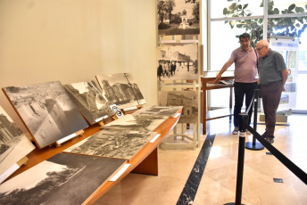 San Juan, Argentina.- En las fotos tomadas el 15 de enero del 2024, durante la inauguración de la muestra documental, fotográfica, hemerográfica, audiovisual, bibliográfica, museológica y vivencial en conmemoración del 80 aniversario del terremoto de 1944 que marcó la historia de la provincia de San Juan.