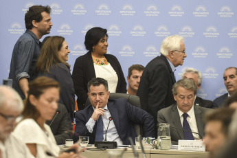 Buenos Aires, Argentina.- In the photos taken on January 15, 2024, the plenary session of commissions of the Chamber of Deputies that analyzes the omnibus bill resumed its work with the reception of testimonies from companies, associations, NGOs and sectors achieved by the provisions of that initiative.