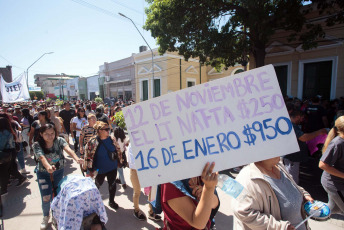 La Rioja, Argentina.- In the photos taken on January 24, 2024, protesters participate in the general strike called by the national General Confederation of Labor (CGT) in opposition to the DNU and the Omnibus Law proposed by President Javier Milei.