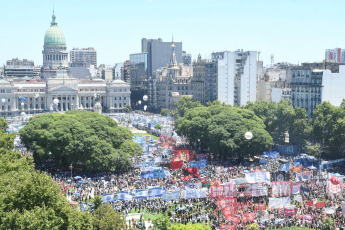 Buenos Aires, Argentina.- En la foto tomada el 24 de enero de 2024, vista de las distintas calles de Buenos Aires durante el paro general contra el DNU y la ley de bases del presidente Javier Milei.