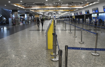 Buenos Aires, Argentina.- In the photos taken on January 24, 2024, they show the Ezeiza international airport within the framework of the National Strike. The companies Aerolíneas Argentinas and Jetsmart canceled all their services, while the "low cost" Flybondi reported that it will operate 60 flights from the Ezeiza international airport and canceled six, as a result of the 12-hour strike called by the CGT.