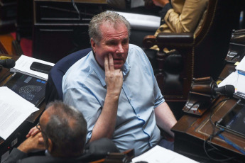 Buenos Aires, Argentina.- En las fotos tomadas el 31 de enero del 2024, Gerardo Milman, Diputado de la Nación. La Cámara de Diputados debate el proyecto de Ley Ómnibus enviado por Javier Milei, luego de las negociaciones del oficialismo con la oposición que le aseguraron el piso de 129 diputados para habilitar la sesión.