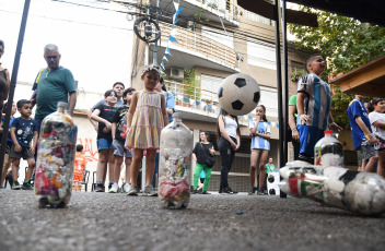 Buenos Aires- In the photo taken on January 6, 2024, the civil association Tierra, Techo y Trabajo held a day of celebration on Padilla Street, between Acevedo and Malabia, in the Buenos Aires neighborhood of Villa Crespo.