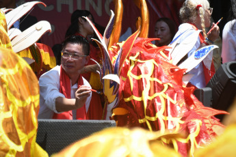 Buenos Aires, Argentina.- In the archive photo taken on February 10, 2023, the Chinese New Year in Buenos Aires. The Chinese community of Argentina will celebrate, between 3 and 17 February, the arrival of the lunar New Year -which this year will be dedicated to the 'Wood Dragon'- with a rich calendar of activities to be developed between Buenos Aires, Salta and Ushuaia, and they will include the traditional dances of the dragon and lion.