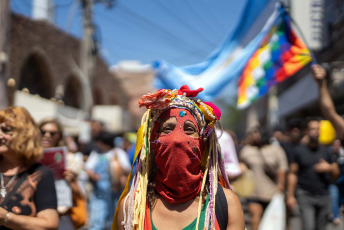 La Rioja, Argentina.- In the photos taken on January 24, 2024, protesters participate in the general strike called by the national General Confederation of Labor (CGT) in opposition to the DNU and the Omnibus Law proposed by President Javier Milei.