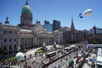 Buenos Aires, Argentina.- In the photo taken on January 24, 2024, view of the different streets of Buenos Aires during the general strike against the DNU and the law of bases of President Javier Milei.