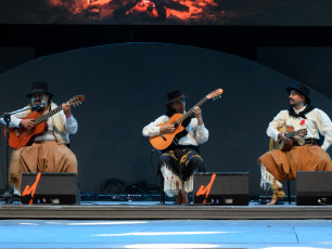 Córdoba, Argentina.- In the photos taken on January 24, 2024, during the presentation of the malambo group, 'El Ramalazo', in the Córdoba city of Cosquín. The National Folklore Festival began on Saturday, January 20 and runs until Sunday the 28th. It is one of the most important celebrations held in the country to honor the representative music of Argentines.