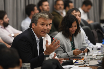 Buenos Aires, Argentina.- In the photos taken on January 23, 2024, Deputy Martin Soria. The debate began in the plenary session of the Deputies' commissions for the draft Base Law, which proposes significant changes in economic regulation and the powers of the Government.