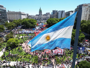 Buenos Aires, Argentina.- In the photo taken on January 24, 2024, view of the different streets of Buenos Aires during the general strike against the DNU and the law of bases of President Javier Milei.