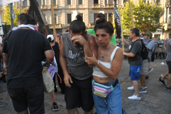 Buenos Aires, Argentina.- In the photos taken on January 31, 2024, members of the Gendarmerie and the Federal Police intervened to evict protesters from left-wing political groups and social organizations located in front of the National Congress, with the aim of free the public road that they had occupied as part of the protest against the projects promoted by the Government.