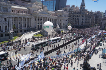 Buenos Aires, Argentina.- In the photo taken on January 24, 2024, view of the different streets of Buenos Aires during the general strike against the DNU and the law of bases of President Javier Milei.