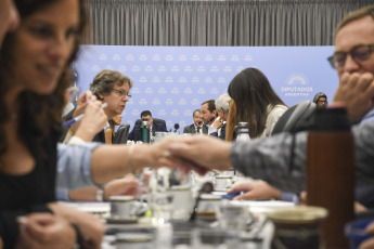 Buenos Aires, Argentina.- In the photos taken on January 16, 2024, the plenary session of committees of the Chamber of Deputies resumed the debate on the bill "Bases and Starting Points for the freedom of Argentines", with the presence of representatives from different sectors.