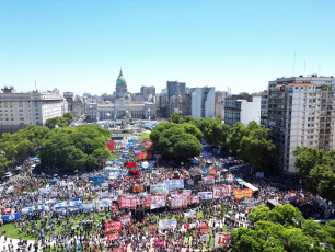 Buenos Aires, Argentina.- In the photo taken on January 24, 2024, view of the different streets of Buenos Aires during the general strike against the DNU and the law of bases of President Javier Milei.