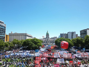 Buenos Aires, Argentina.- In the photo taken on January 24, 2024, view of the different streets of Buenos Aires during the general strike against the DNU and the law of bases of President Javier Milei.