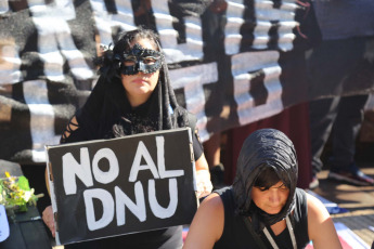 Posadas, Argentina.- In the photos taken on January 24, 2024, protesters participate in the general strike called by the national General Confederation of Labor (CGT) in opposition to the DNU and the Omnibus Law proposed by President Javier Milei.