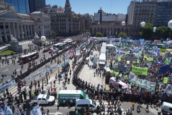 Buenos Aires, Argentina.- In the photo taken on January 24, 2024, view of the different streets of Buenos Aires during the general strike against the DNU and the law of bases of President Javier Milei.