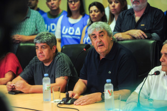 Buenos Aires, Argentina.- In the photos taken on February 28, 2024, the teaching unions grouped in the General Confederation of Labor (CGT), announced their decision to go on a new national strike, next Monday, March 4, then that the Government boycotted the meeting for the national teachers' parity.