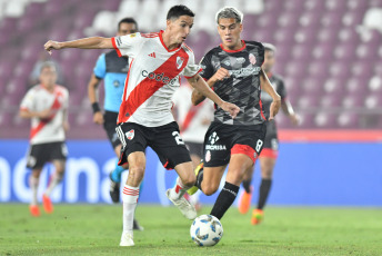 Buenos Aires, Argentina.- In the photos taken on January 31, 2024, during the match between River Plate and Barracas Central, in a match valid for the second date of the Argentine League at the Claudio Chiqui Tapia stadium. River Plate defeated Barracas C by two goals. It was Miguel Ángel Borja who opened the scoring at minute 25 of the second half. Later, in the 35th minute of the same stage, Agustín Ruberto increased the lead, ensuring River Plate's victory.