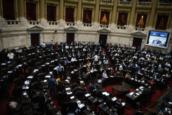 Buenos Aires, Argentina.- In the photos taken on February 1, 2024, Deputies resumed the session to debate the "Bases" law. The opposition abandoned the debate in the Chamber of Deputies in which the controversial Omnibus Law of the president of Argentina, Javier Milei, was discussed. The congressmen took to the streets to ask that the protest against the law be allowed to develop, in which there were reports between protesters and the police forces.