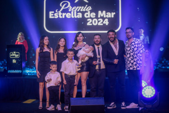 Mar del Plata, Argentina.- In the photos taken on February 5, 2024, during the Premios Estrella de Mar 2024 awards ceremony in Mar del Plata. The rock group "Ciro y Los Persas", led by the former leader of "Los Piojos" Andrés Ciro Martínez, won the Golden Star of the Sea award, while the comedian and partner of President Javier Milei, Fátima Florez, was awarded the award for best Humor and Production Show, in the delivery of these statuettes that recognize the talents of the theater season in Mar del Plata.