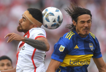 Buenos Aires, Argentina - In the photo taken on February 25, 2024, River and Boca tied 1-1 at the Más Monumental stadium on Sunday for the 7th date of the League Cup. The goals came in the second half, at the feet of Solari and Medina. Hot end in Núñez. With this result, Demichelis's team is at the top of Zone A with 13 points, equaling Independiente's line. Diego Martínez's team reached 10 points and are seventh in Zone B.