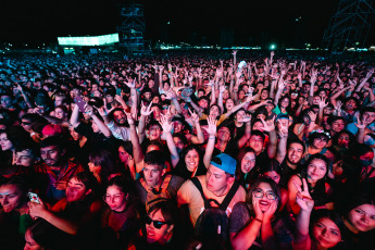 Neuquén, Argentina.- In the photos taken on February 12, 2024, nearly 300 thousand spectators attend the eleventh edition of the National Confluencia Festival, in Neuquén, with artists such as the rapper Dillom and the cumbia band La Delio Valdez.