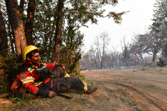 Chubut, Argentina.- The photos taken on February 6, 2024 show the fire in Los Alerces Park, which is advancing towards Esquel, causing the preventive evacuation of the residents of Río Percy, the upper part of the City of Esquel. The fire started on January 25 in Los Alerces National Park and then spread within provincial jurisdiction, destroying more than 3,500 hectares of native forest.