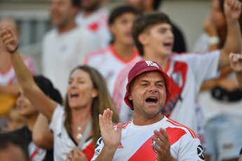 Buenos Aires, Argentina.- In the photos taken on February 18, 2024, during the River vs. Banfield, for Group B of the Copa de la Liga in the Monumental. River and Banfield played 1 to 1. Braian Galván and Pablo Solari marked the sides of the encounter.