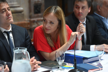 Buenos Aires, Argentina.- En las fotos tomadas el 22 de febrero del 2024, la Comisión Bicameral de Tratamiento Legislativo comenzó a deliberar para designar autoridades y acordar su esquema de trabajo, dado que debe tratar decretos de necesidad y urgencia (DNU) dictados por el Gobierno anterior y el DNU 70/2023 dictado por el presidente Javier Milei, que deroga y modifica leyes y propone, entre otras medidas, una reforma laboral.