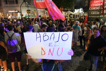 Buenos Aires, Argentina.- In the photos taken on February 21, 2024, the Student Center of the Faculty of Philosophy and Letters of the University of Buenos Aires (UBA), held a "cacerolazo" to demand for "university budget, educational ticket and living wage for teachers and non-teachers".