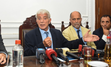 Buenos Aires, Argentina.- En la foto tomada el 23 de febrero de 2024, el ministro de Justicia, Mariano Cúneo Libarona, aseguró que continuará con la política de ajuste tras el cierre del Inadi y anticipó que tiene balo la lupa a dos organismos mucho más grandes que la oficina contra la corrupción, aunque evitó precisar cuáles son porque se encuentran siendo investigados.