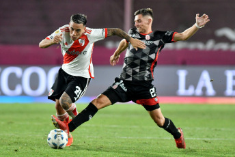 Buenos Aires, Argentina.- In the photos taken on January 31, 2024, during the match between River Plate and Barracas Central, in a match valid for the second date of the Argentine League at the Claudio Chiqui Tapia stadium. River Plate defeated Barracas C by two goals. It was Miguel Ángel Borja who opened the scoring at minute 25 of the second half. Later, in the 35th minute of the same stage, Agustín Ruberto increased the lead, ensuring River Plate's victory.