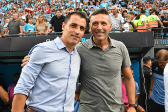 Córdoba, Argentina.- The photograph taken on February 24, 2024 in Córdoba, Argentina, shows moments of the match played between Talleres and Belgrano de Córdoba, at the Julio César Villagra stadium. On the seventh date, where all the classics are played, the Córdoba teams tied 2 to 2. Talleres' goals were scored by Sosa (31') and Martínez (48'). Belgrano's goals were scored by Reyna (1') and Meriano (37').