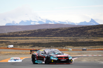 El Calafate, Argentina - In the picture taken on February 24, 2024, the Turismo Carretera is present at the Enrique "Quique" Freile racetrack, in El Calafate, where the first date of the 2024 season is being disputed. According to the schedule, three practice sessions were to be held on Saturday for the main division. This Friday it was informed that the first practice of the day was cancelled. Therefore, the start of the activity, which was scheduled for 8:50 am, will begin at 10 am.