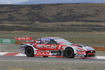 El Calafate, Argentina - In the picture taken on February 24, 2024, the Turismo Carretera is present at the Enrique "Quique" Freile racetrack, in El Calafate, where the first date of the 2024 season is being disputed. According to the schedule, three practice sessions were to be held on Saturday for the main division. This Friday it was informed that the first practice of the day was cancelled. Therefore, the start of the activity, which was scheduled for 8:50 am, will begin at 10 am.