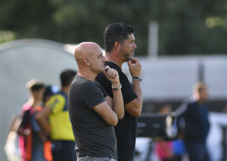 Buenos Aires, Argentina.- In the photos taken on February 19, 2024, Deportivo Riestra and Atlético Tucumán faced each other for the sixth date of the Professional League Cup (LPF) at the Bajo Flores club stadium. Deportivo Riestra achieved its historic first victory in the Professional League Cup by beating Atlético Tucumán 1-0, with the goal of its captain Milton Céliz, its rival, who has not yet won so far in the tournament.