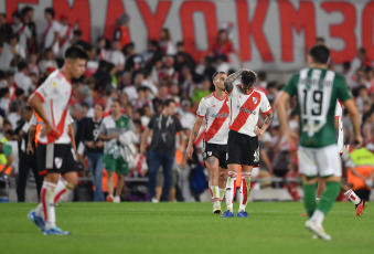 Buenos Aires, Argentina.- In the photos taken on February 18, 2024, during the River vs. Banfield, for Group B of the Copa de la Liga in the Monumental. River and Banfield played 1 to 1. Braian Galván and Pablo Solari marked the sides of the encounter.