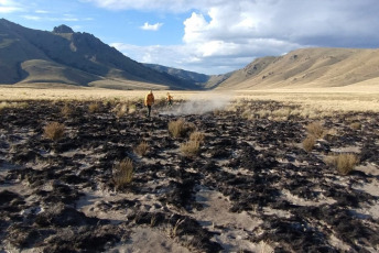 Rio Negro, Argentina.- In photos taken on February 12, 2024, a fire, started by lightning, was controlled within the Nahuel Huapi National Park and Reserve, the National Parks Administration reported. Meanwhile, the brigade members are still fighting to control the fire in the Tristeza arm of the Nahuel Huapi National Park, which has been going on for six days and affects about 600 hectares.