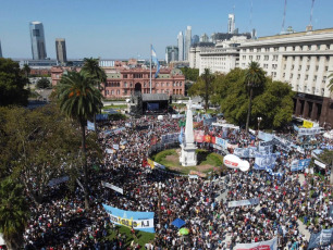 Buenos Aires, Argentina.- In photos taken on March 24, 2024, a crowd protested in a march to Congress to ask for justice for the victims of the state genocide in commemoration of the "Day of Remembrance for Truth and Justice ", an immovable holiday that commemorates the anniversary of the last military dictatorship that ruled the country