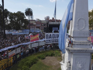 Buenos Aires, Argentina.- In photos taken on March 24, 2024, a crowd protested in a march to Congress to ask for justice for the victims of the state genocide in commemoration of the "Day of Remembrance for Truth and Justice ", an immovable holiday that commemorates the anniversary of the last military dictatorship that ruled the country