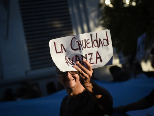 Buenos Aires, Argentina.- In photos taken on March 24, 2024, a crowd protested in a march to Congress to ask for justice for the victims of the state genocide in commemoration of the "Day of Remembrance for Truth and Justice ", an immovable holiday that commemorates the anniversary of the last military dictatorship that ruled the country