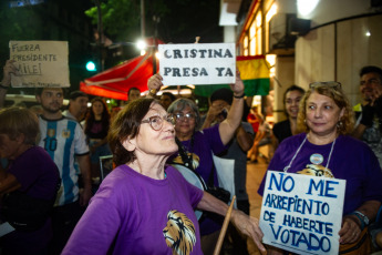 Buenos Aires, Argentina - In the photo taken on 1 March 2024, social and left-wing organisations held a demonstration in front of Congress in protest against the policies promoted by the government of President Javier Milei, who gave his speech to the Legislative Assembly at 9 p.m. to inaugurate the ordinary session.