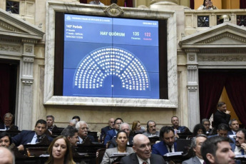 Buenos Aires, Argentina.- En las fotos tomadas el 29 de abril del 2024, Diputados comenzó en la mañana de este lunes a tratar la nueva versión de la Ley Bases y Puntos de Partida para la Libertad de los Argentinos, conocida como Ley Ómnibus, en la cual se establece otorgar facultades especiales al Poder Ejecutivo, privatizaciones de empresas públicas, la eliminación de la moratoria previsional, el régimen de incentivo para “grandes inversiones” y una reforma laboral –entre otros puntos-.