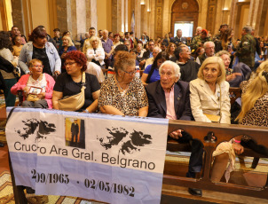 Buenos Aires, Argentina.- In the photos taken on April 2, 2024, the Buenos Aires Cathedral was the temple where prayers were made for the fallen and veterans of the war that Argentina fought with Great Britain for sovereignty over the southern Falkland (Malvinas for Argentina) Islands.