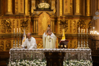 Buenos Aires, Argentina.- In the photos taken on April 2, 2024, the Buenos Aires Cathedral was the temple where prayers were made for the fallen and veterans of the war that Argentina fought with Great Britain for sovereignty over the southern Falkland (Malvinas for Argentina) Islands.