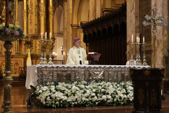 Buenos Aires, Argentina.- In the photos taken on April 2, 2024, the Buenos Aires Cathedral was the temple where prayers were made for the fallen and veterans of the war that Argentina fought with Great Britain for sovereignty over the southern Falkland (Malvinas for Argentina) Islands.