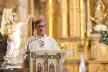 Buenos Aires, Argentina.- In the photos taken on April 2, 2024, the Buenos Aires Cathedral was the temple where prayers were made for the fallen and veterans of the war that Argentina fought with Great Britain for sovereignty over the southern Falkland (Malvinas for Argentina) Islands.